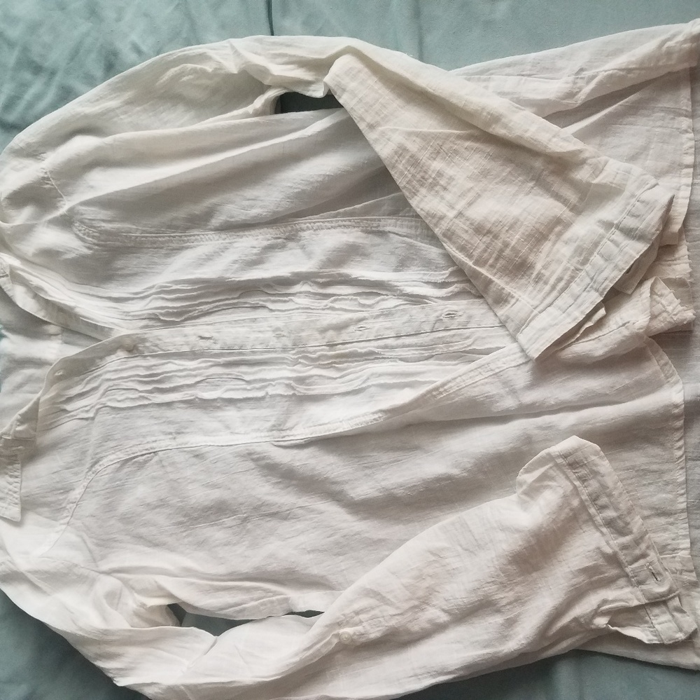 White button up blouse